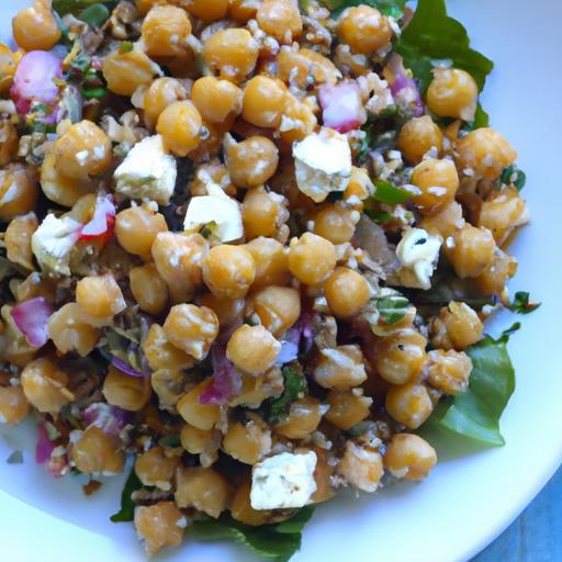 Vibrant Quinoa & Chickpea Salad with Creamy Vegan Feta