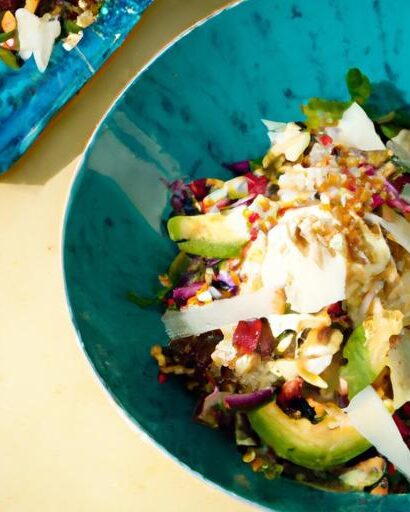 Tropical Twist: Pineapple & Avocado Salad with Coconut Cheese