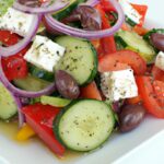 Refreshing Classic Greek Salad Made with Vegan Feta