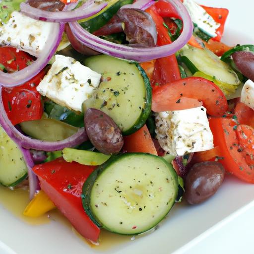 Refreshing Classic Greek Salad Made with Vegan Feta