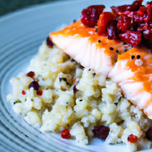 Savor‍ Sockeye Salmon⁣ with‍ Tangy Cranberry ‌Walnut Couscous