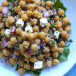 Vibrant Quinoa & Chickpea Salad with Creamy Vegan Feta