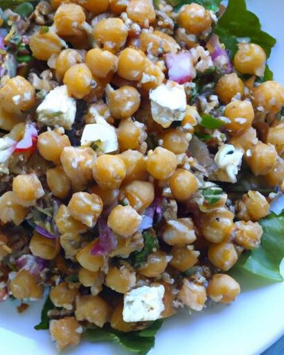 Vibrant Quinoa & Chickpea Salad with Creamy Vegan Feta