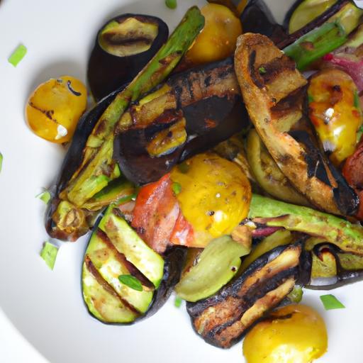 Savor Summer Flavors: Grilled Eggplant & Vegan Halloumi Salad