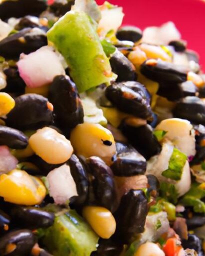Zesty Black Bean & Corn Salad with Vegan Cotija Flair