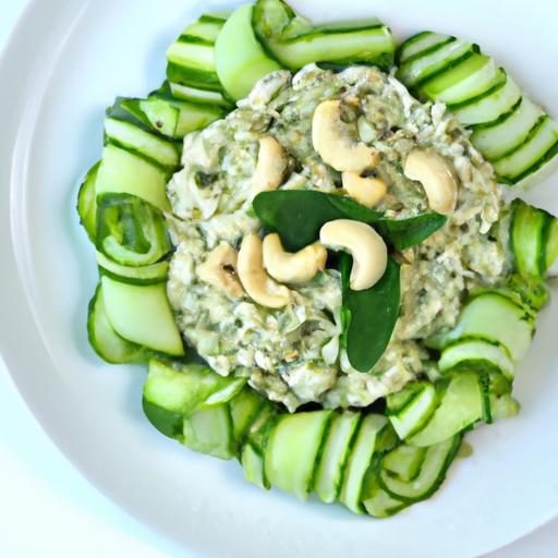 Fresh & Nutty: Millet Cucumber Salad with Cashew Cheese