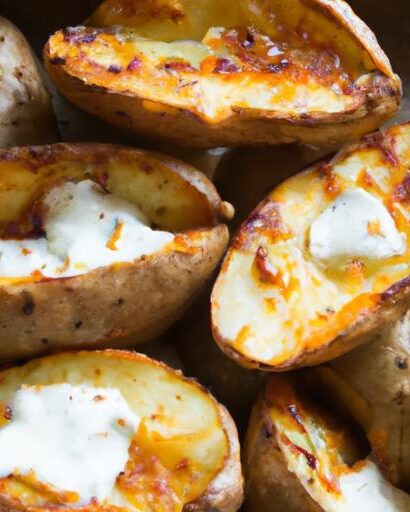 Creamy Cottage Cheese Air Fryer Baked Potato Skins Recipe
