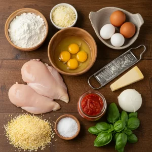Family-Style Chicken Parmesan Baking Dish with Fettuccine Pasta