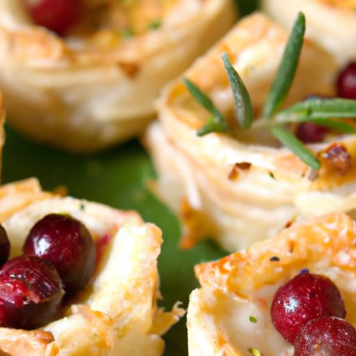 Festive Cranberry Phyllo Cups with Goat Cheese for Thanksgiving
