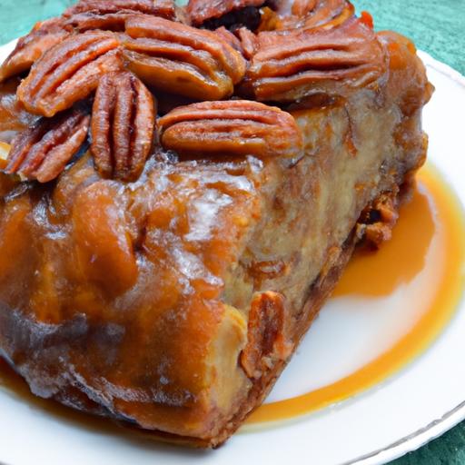 Apple Pecan Cake Delight with Luscious Caramel Glaze