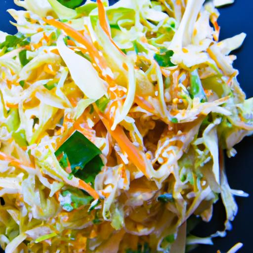 Crunchy Sesame Cabbage Slaw with Tangy Dairy-Free Dressing