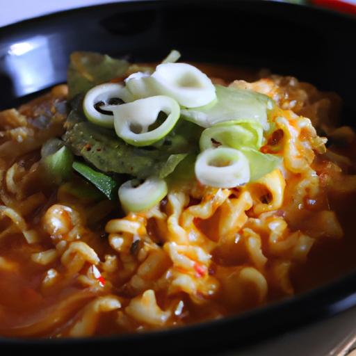 Melting Heat: Exploring Korean Spicy Ramen Noodles with cheese