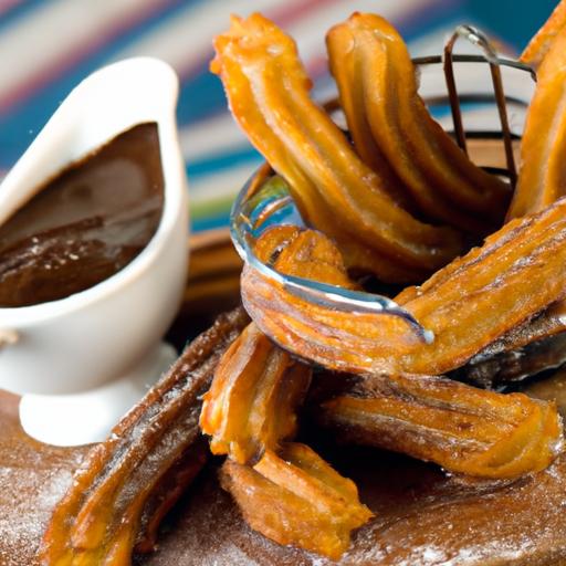 Delight in Crispy Churros with Rich Chocolate Sauce