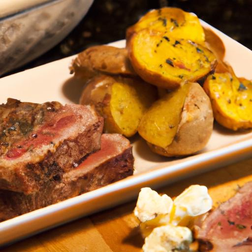 Savor Garlic Butter Steak Bites with Cheesy Smashed Potatoes