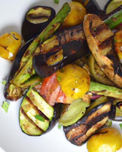 Savor Summer Flavors: Grilled Eggplant & Vegan Halloumi Salad