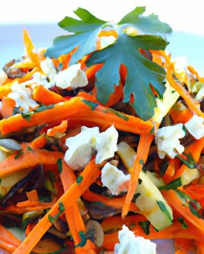 Wholesome Farro & Roasted Carrot Salad with Dairy-Free Cheese