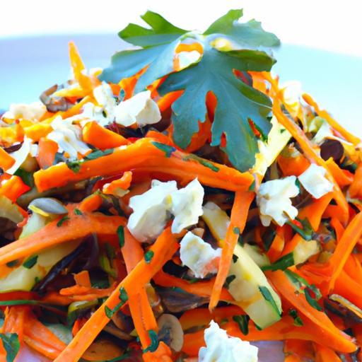 Wholesome Farro & Roasted Carrot Salad with Dairy-Free Cheese