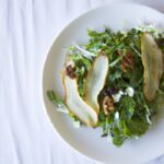 Fresh & Nutty: Arugula Pear Walnut Salad with Almond Ricotta