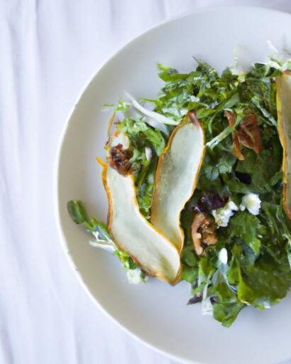 Fresh & Nutty: Arugula Pear Walnut Salad with Almond Ricotta