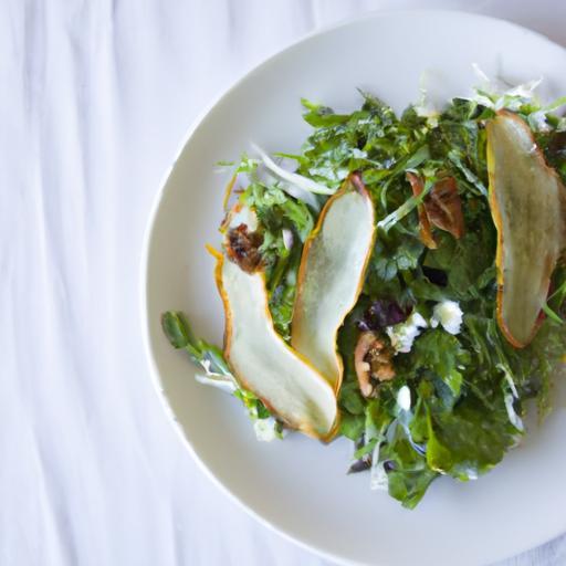 Fresh & Nutty: Arugula Pear Walnut Salad with Almond Ricotta