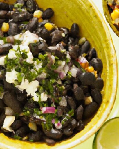 Zesty Black Bean & Corn Salad with Creamy Vegan Cotija