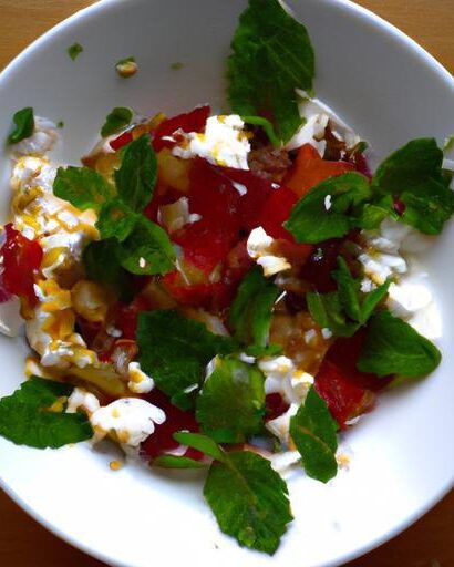 Bright Bites: Roasted Red Pepper & Vegan Ricotta Salad