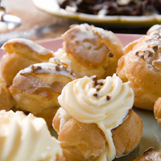 Decadent Profiteroles ‍Filled with Light ⁣Whipped Cream Bliss