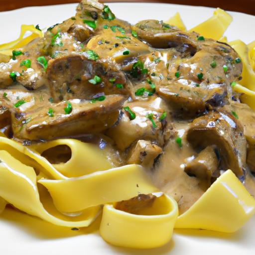 Rich &​ Creamy ⁤Beef ⁢Stroganoff ‌served‍ Over Perfect Egg Noodles