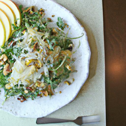 Fresh & Nutty: Arugula Pear Walnut Salad with Almond Ricotta
