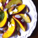 Peach & Almond Salad with Creamy Vegan Ricotta Delight