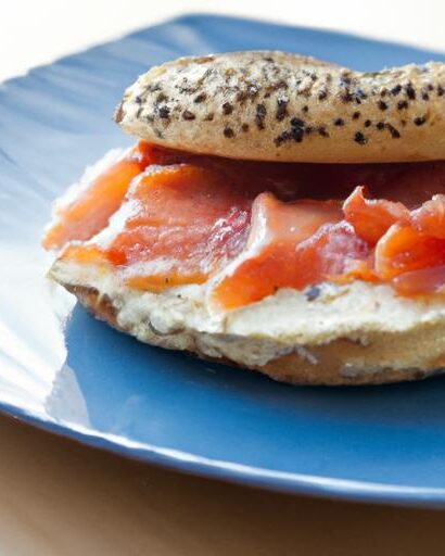 Delight in the Classic Smoked Salmon Bagel with Cream Cheese
