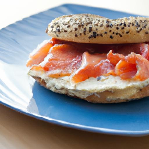 Delight in the Classic Smoked Salmon Bagel with Cream Cheese