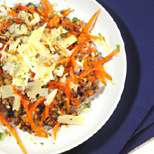 Wholesome Farro & Roasted Carrot Salad with Dairy-Free Cheese