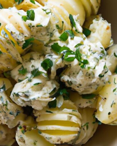 Creamy Dairy-Free Potato Salad with Chive Cheese Twist