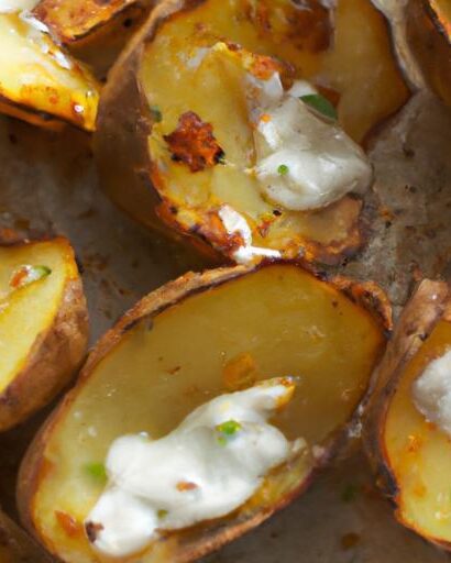 Crispy Air Fryer Potato Skins with Creamy Cottage Cheese