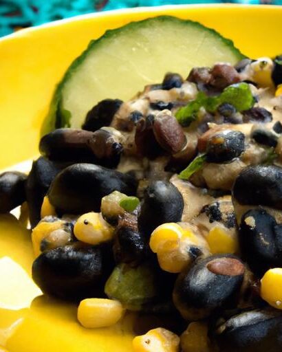 Zesty Black Bean & Corn Salad with Creamy Vegan Cotija