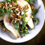 Fresh Flavors: Arugula Pear Walnut Salad with Almond Ricotta
