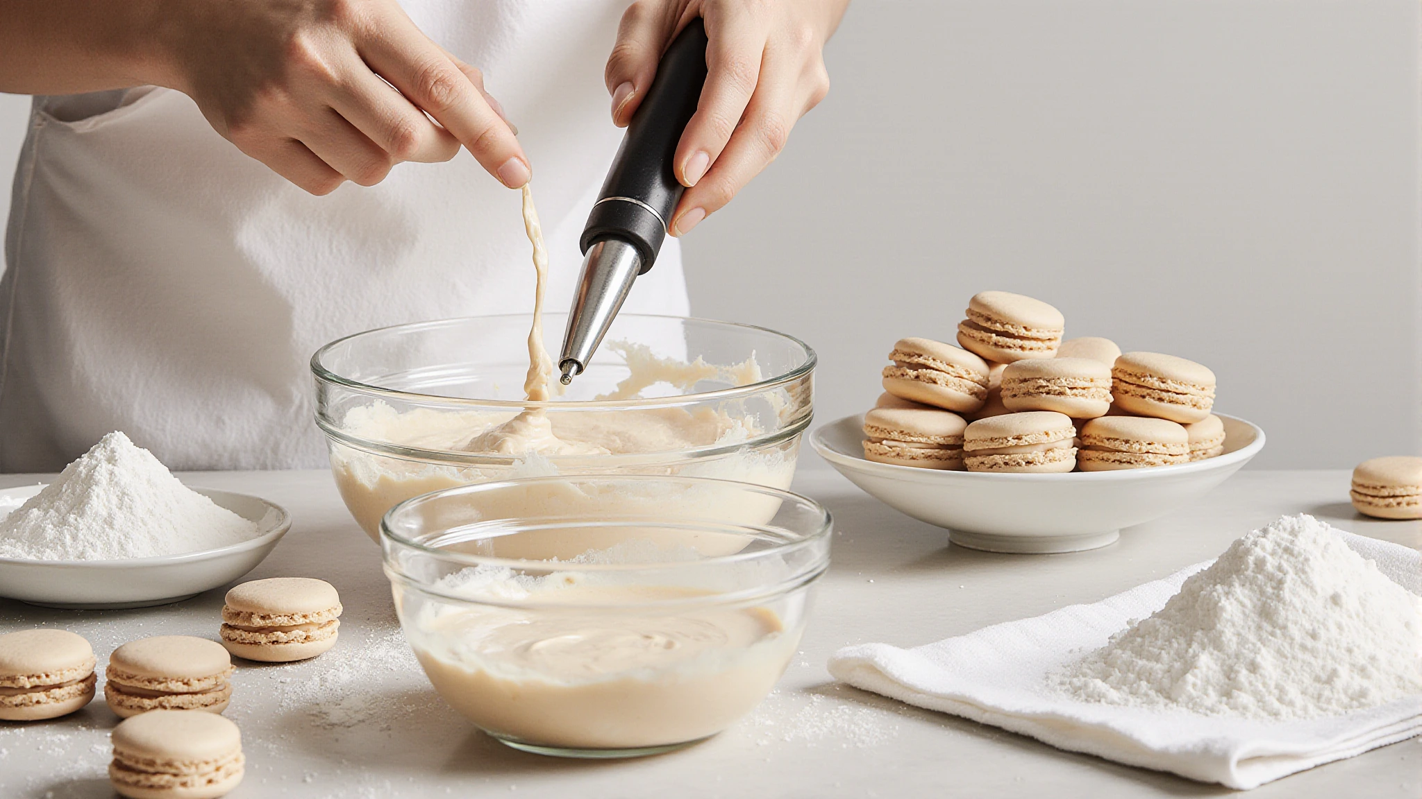 Colorful French macarons arranged neatly, showcasing classic flavors and sweet pastry traditions.