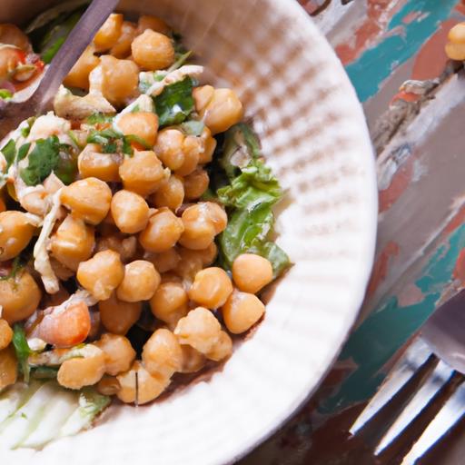 Bright & Creamy Curried Chickpea Salad with Dairy-Free Dressing