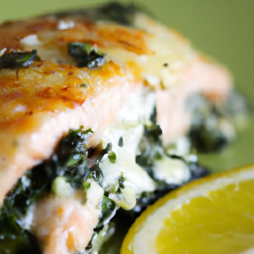 Savory Baked Salmon Stuffed with Spinach & Feta Delight