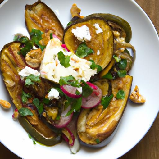 Umami Bliss: Miso-roasted Eggplant Salad with almond Feta