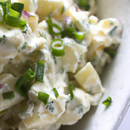 Creamy Dairy-Free Potato Salad with Chive Cheese Twist