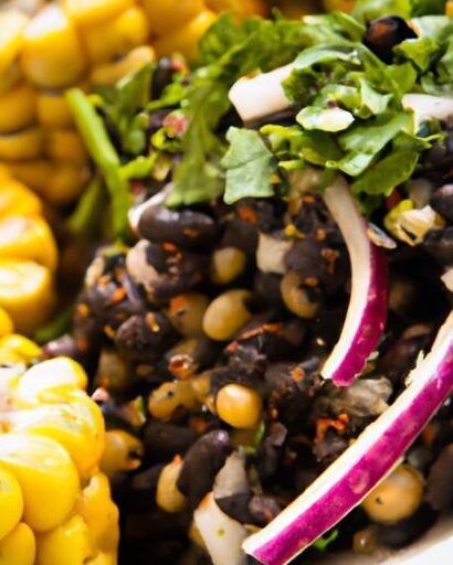 Zesty Black Bean & Corn Salad with Vegan Cotija Twist