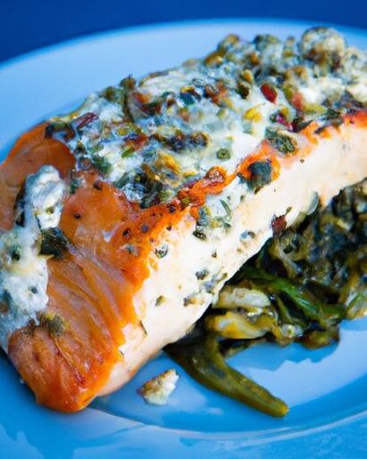 Savory Baked Salmon Stuffed with Spinach & Feta Delight