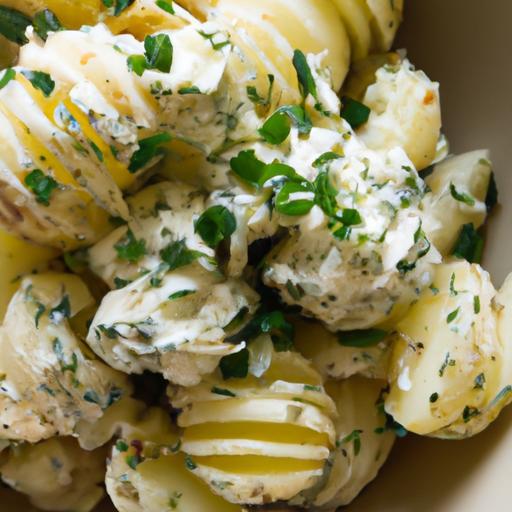 Creamy Dairy-Free Potato Salad with Chive Cheese Twist