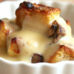 Classic Old-Fashioned Bread Pudding with Creamy Vanilla Sauce