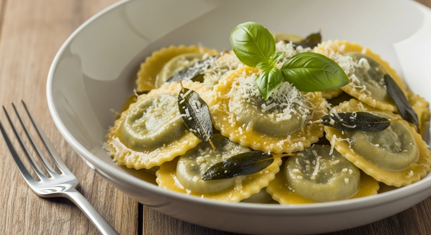 Close-up of colorful stuffed pasta shells filled with ricotta, herbs, and tomato sauce