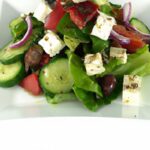 Refreshing Twist: Classic Greek Salad with Vegan Feta Flair