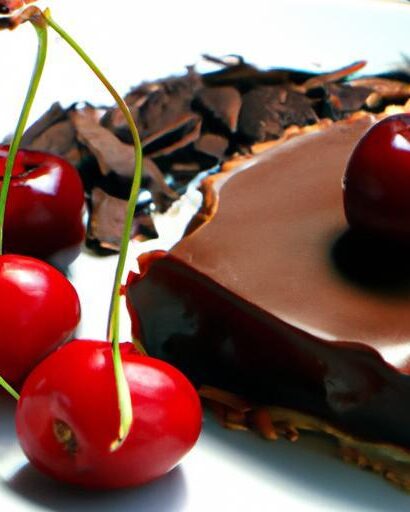 Decadent Chocolate Ganache Tart with Juicy Cherry Bliss