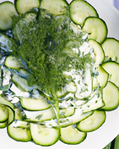 Delight in Creamy Cucumber Salad with Vegan Dill Cheese